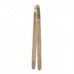 Pince de cuisine en bois - Vert