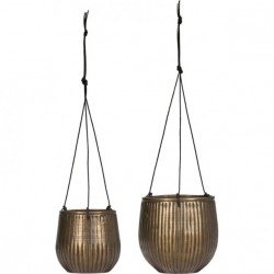 Cache-pot suspendu Plan lot de 2