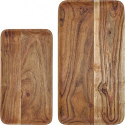 Plateaux Wood lot de 2
