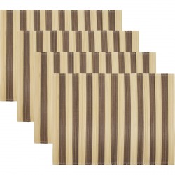 Set de table Rayas lot de 4 - Marron