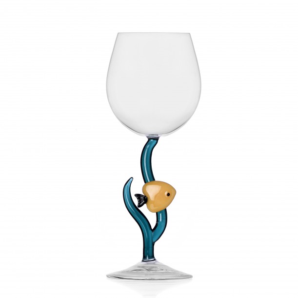 Stemmed Glass White Flower