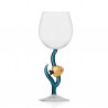 Stemmed Glass White Flower