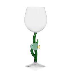 Stemmed Glass White Flower