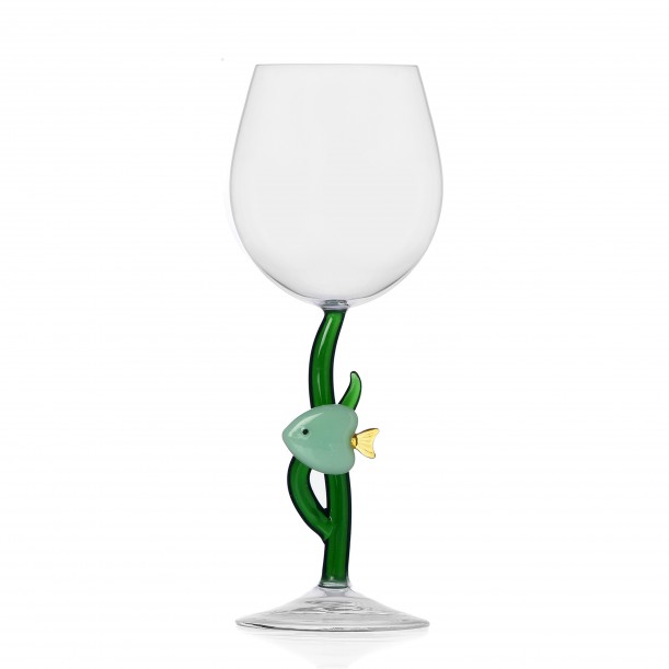 Stemmed Glass White Flower