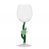 Stemmed Glass White Flower