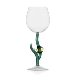 Stemmed Glass White Flower