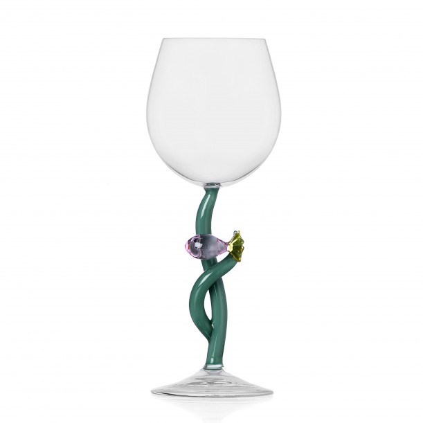 Stemmed Glass White Flower