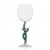 Stemmed Glass White Flower