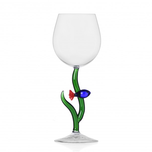 Stemmed Glass White Flower