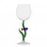 Stemmed Glass White Flower