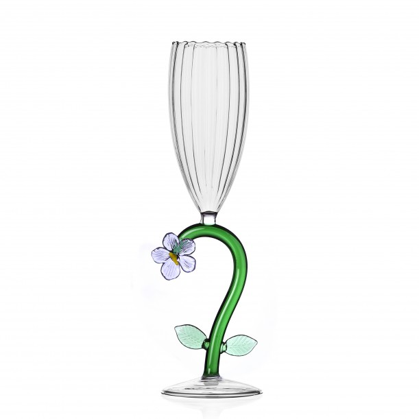 Champagne Flute Lilac Flower