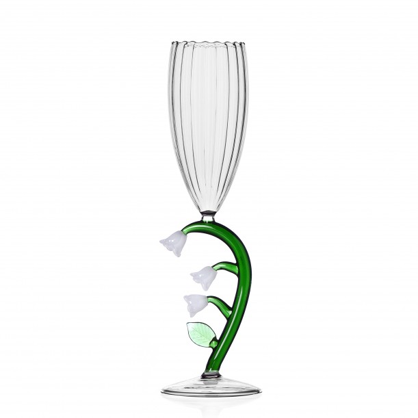 Champagne Flute White Flower