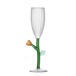 Champagne Flute Amber Flower