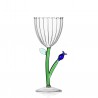 Stemmed Glass Blue Flower