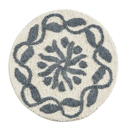 Tapis de bain tufté rond