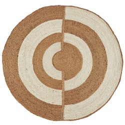 Tapis rond en jute