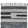 Tapis en cuir et coton 140 x 70 cm