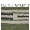 Tapis en cuir et coton 140 x 70 cm