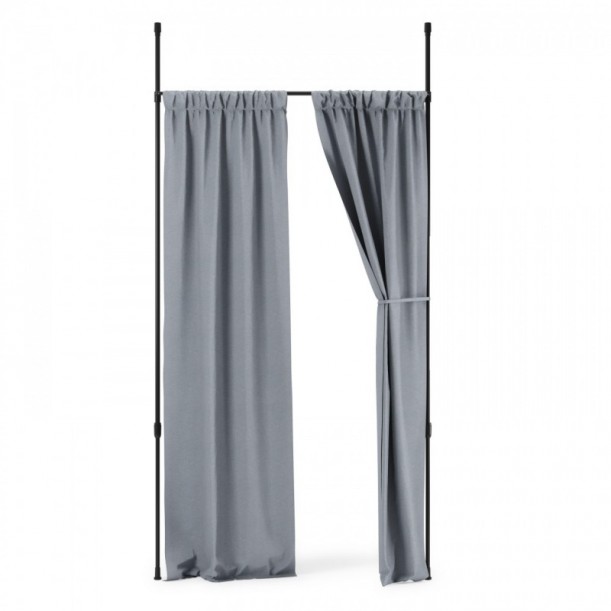 Tringle à rideaux et séparateur de pièce