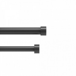Double tringle à rideaux 305-457 cm Cappa - Noir