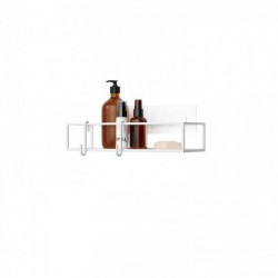 Lot de 2 étagères de douche à ventouse Cubiko - Blanc