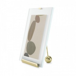Cadre photo 13 x 18 cm Flute - Laiton
