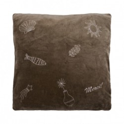 Housse de coussin brodée Play
