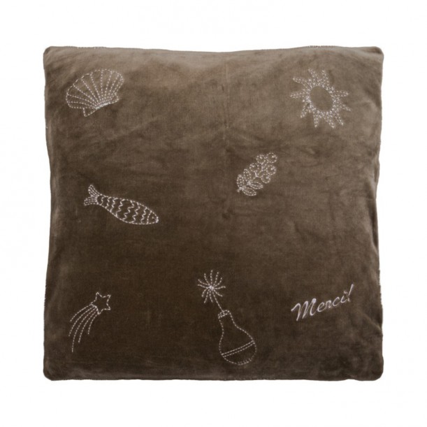 Housse de coussin brodée Play