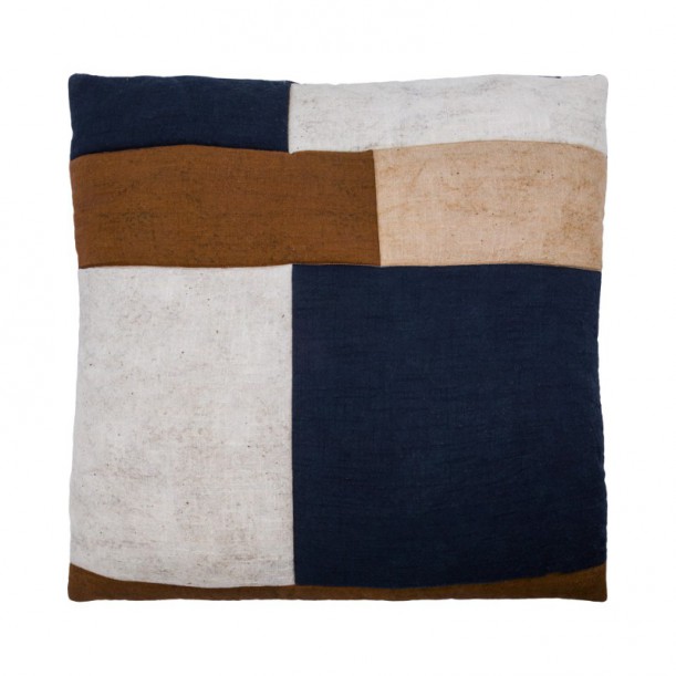 Housse de coussin en coton Patch 50x50 cm