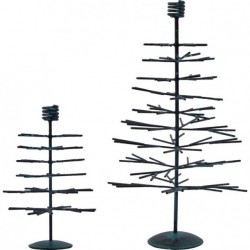 Lot de 2 bougeoirs en cuivre Tree