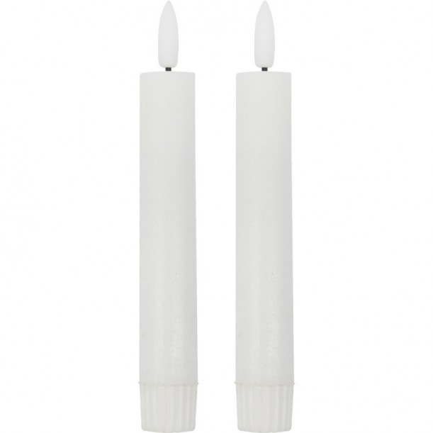 Lot de 2 bougies LED en paraffine h 16 cm