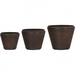 Lot de 3 cache-pots en métal Funnel