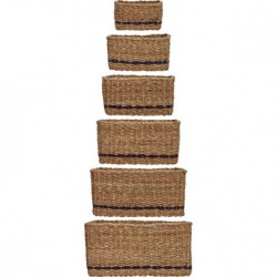 Lot de 6 paniers de rangement Squares
