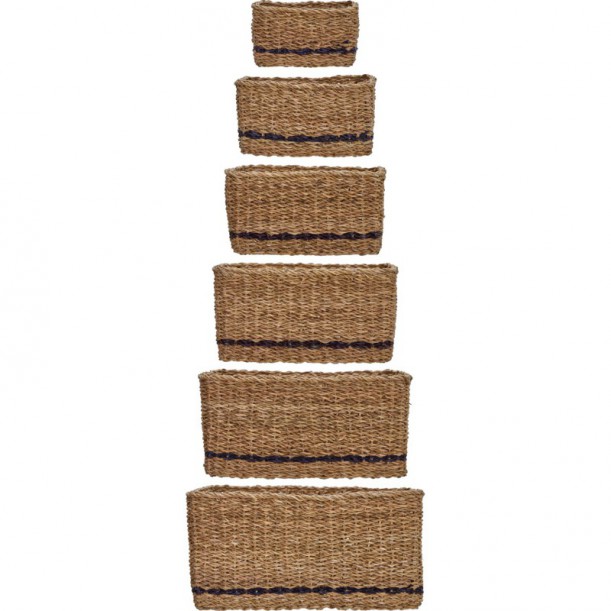 Lot de 6 paniers de rangement Squares