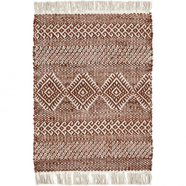Tapis en jute et coton Ethnic 90x60 cm
