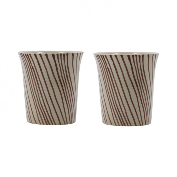 Lot de 2 tasses en grès Diva