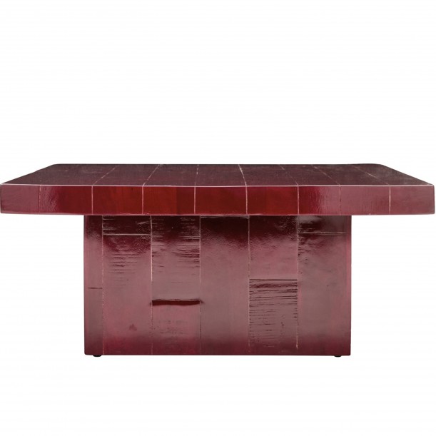 Table basse en bois laqué Brick 100x100 cm