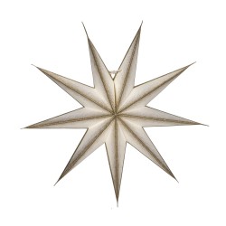 Etoile décorative en papier Point 45 cm - Blanc, Champagne