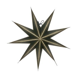 Etoile décorative en papier Point 45 cm - Vert, Champagne
