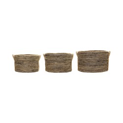 Lot de 3 paniers de rangement Dungi h 20 cm