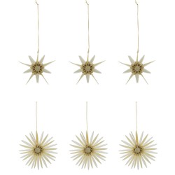 Lot de 6 décorations de Noël Stari - Blanc