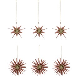 Lot de 6 décorations de Noël Stari - Rose