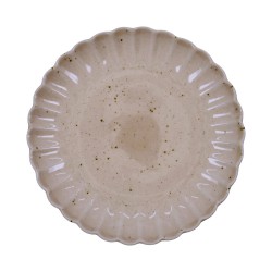 Assiette en grès Scallop dia 20 cm