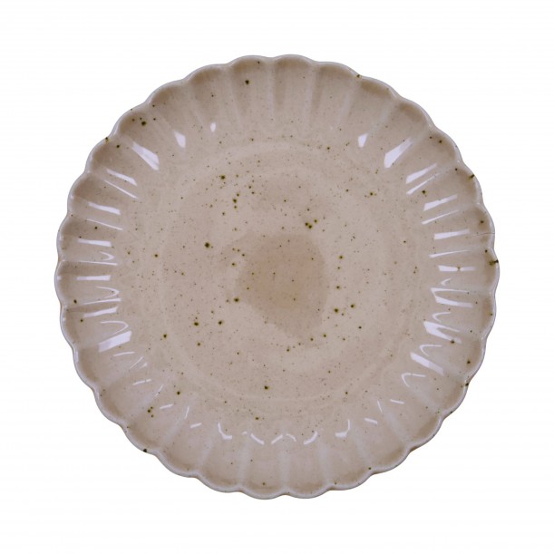 Assiette en grès Scallop dia 20 cm