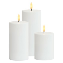 Set of 3 Battery Operated Sille D 7 LED Candles