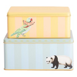 Lot de 2 boîtes en métal