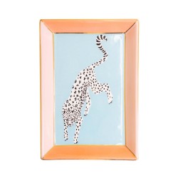 Petit plateau en porcelaine Panthère