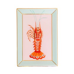 Petit plateau en porcelaine Homard