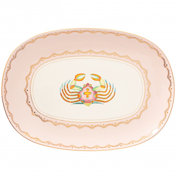 Plateau en porcelaine Crabe