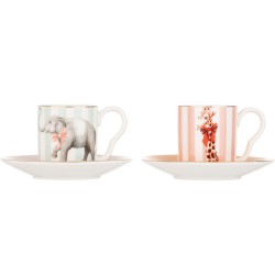 Lot de 2 tasses à espresso Animal